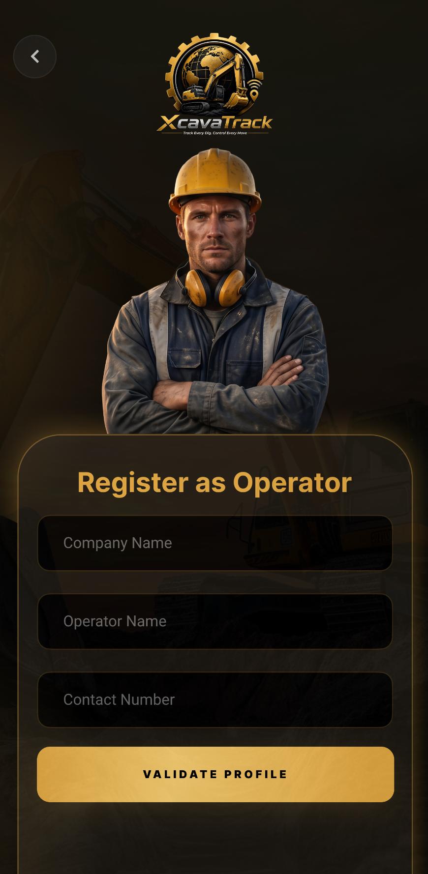 Machine operator dashboard in XcavaTracker